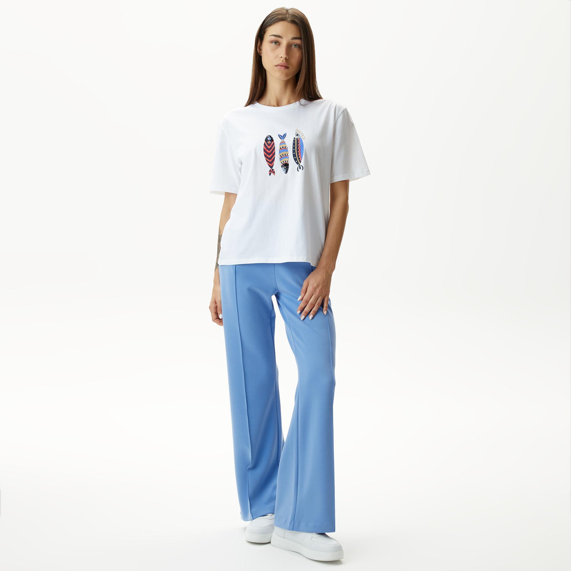 Nautica Kadın Mavi Standart Fit Eşofman Altı