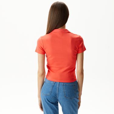  Nautica Kadın Kırmızı Slim Fit Kısa Kollu Polo