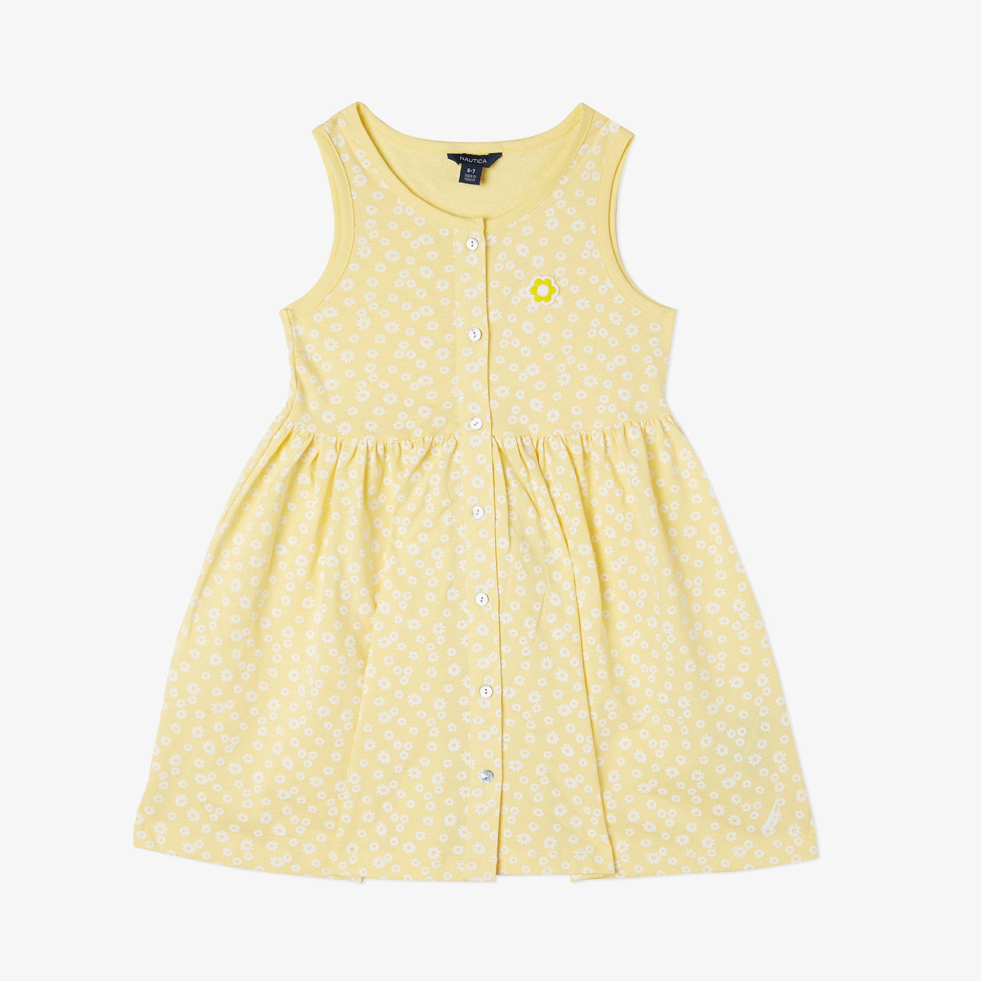 Nautica Kız Çocuk Sarı Baskılı Elbise