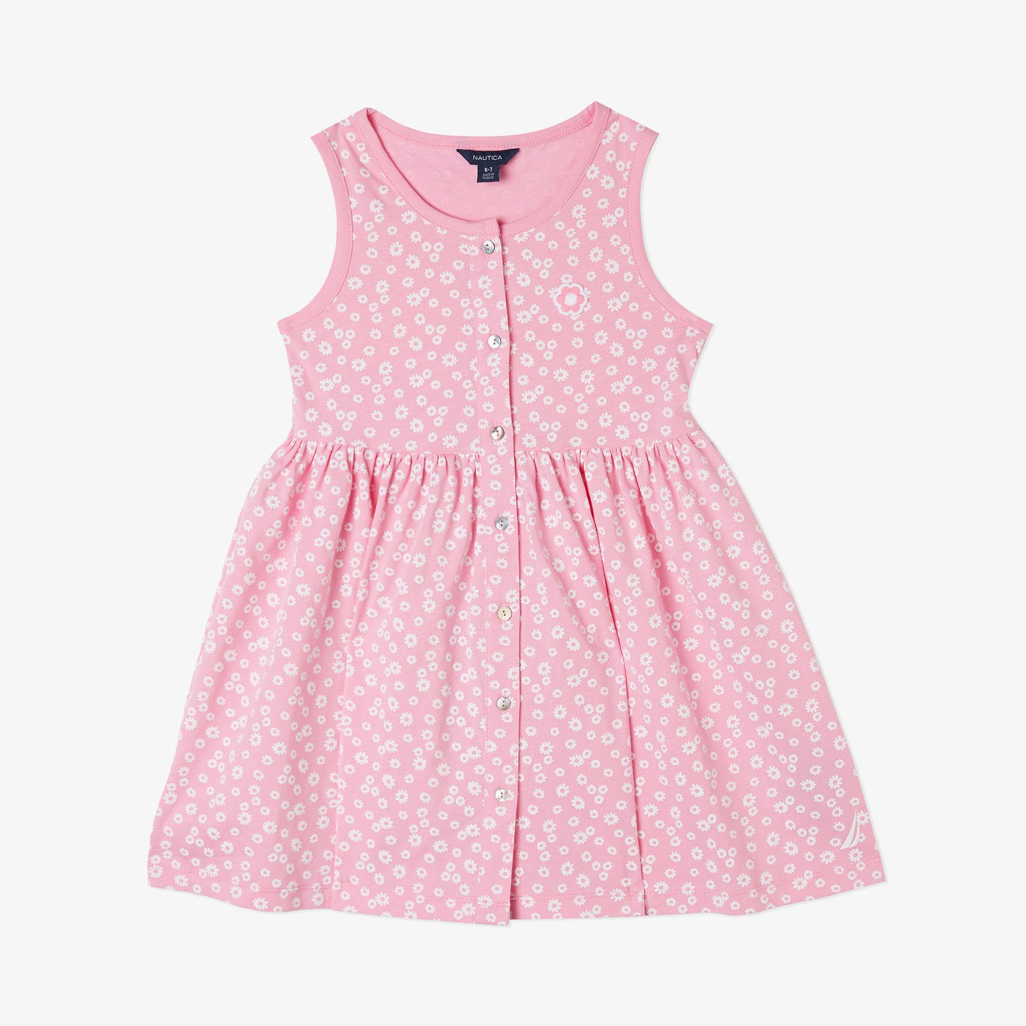 Nautica Kız Çocuk Pembe Baskılı Elbise