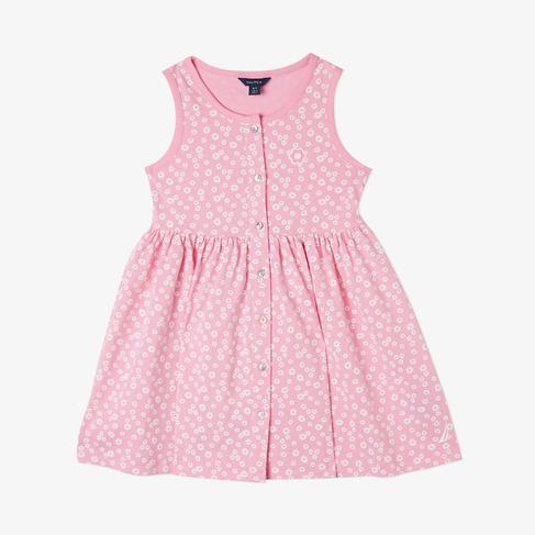  Nautica Kız Çocuk Pembe Baskılı Elbise
