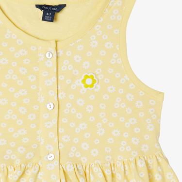 Nautica Kız Çocuk Sarı Baskılı Elbise
