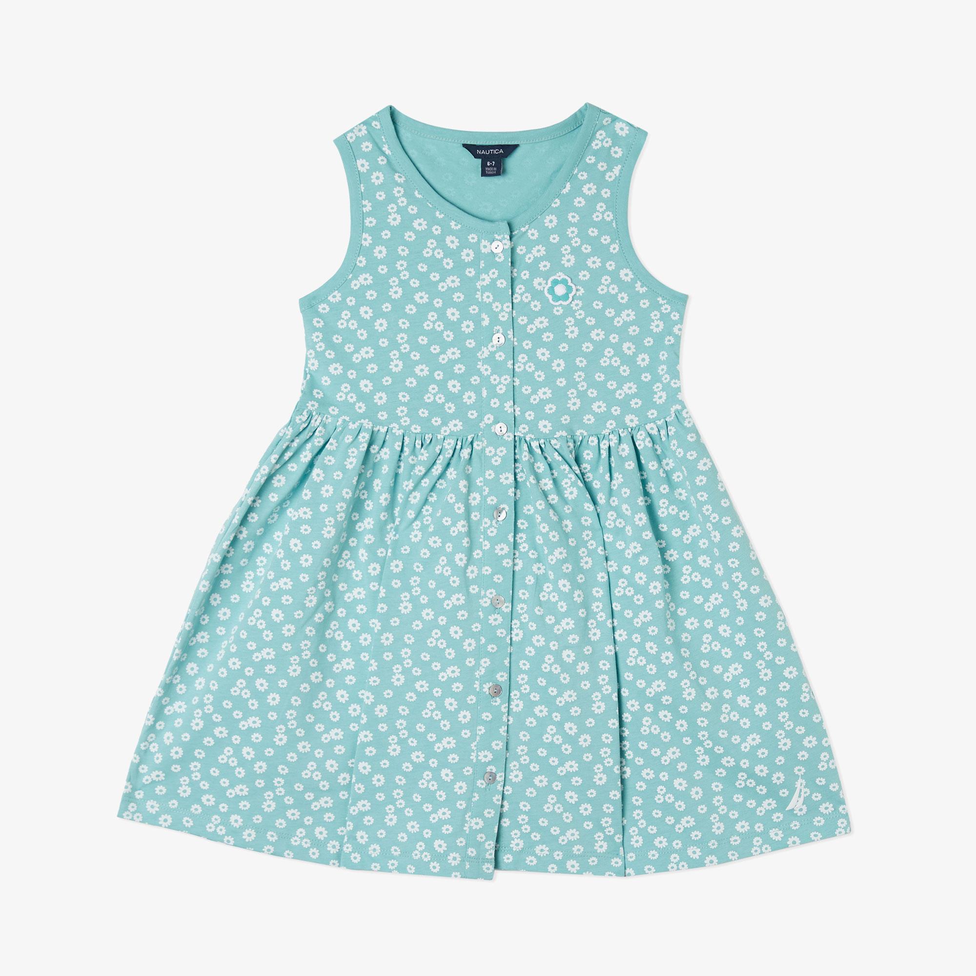 Nautica Kız Çocuk Mavi Baskılı Elbise