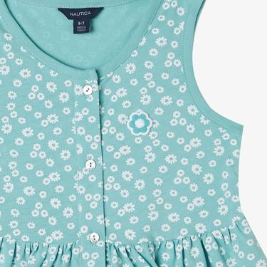  Nautica Kız Çocuk Mavi Baskılı Elbise