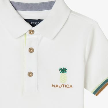  Nautica Erkek Çocuk Beyaz Kısa Kollu Polo
