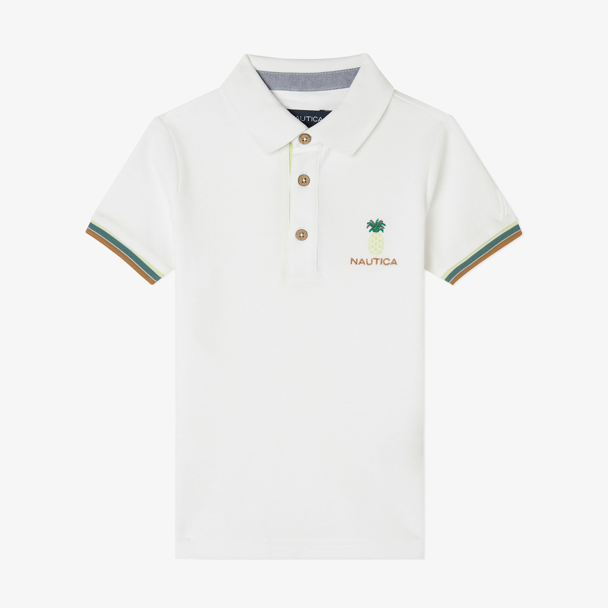  Nautica Erkek Çocuk Beyaz Kısa Kollu Polo