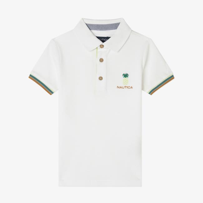  Nautica Erkek Çocuk Beyaz Kısa Kollu Polo