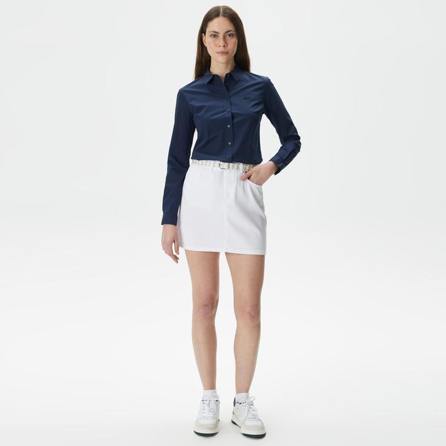  Kadın Regular Fit Beyaz Etek