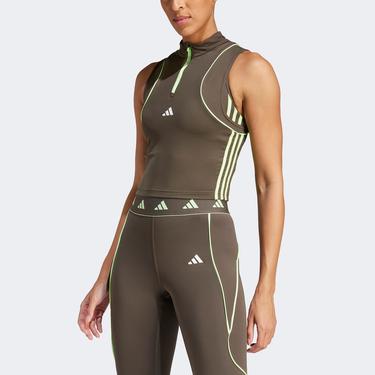  adidas Hyglm Tk Q2 Kadın Gri Antrenman Bra