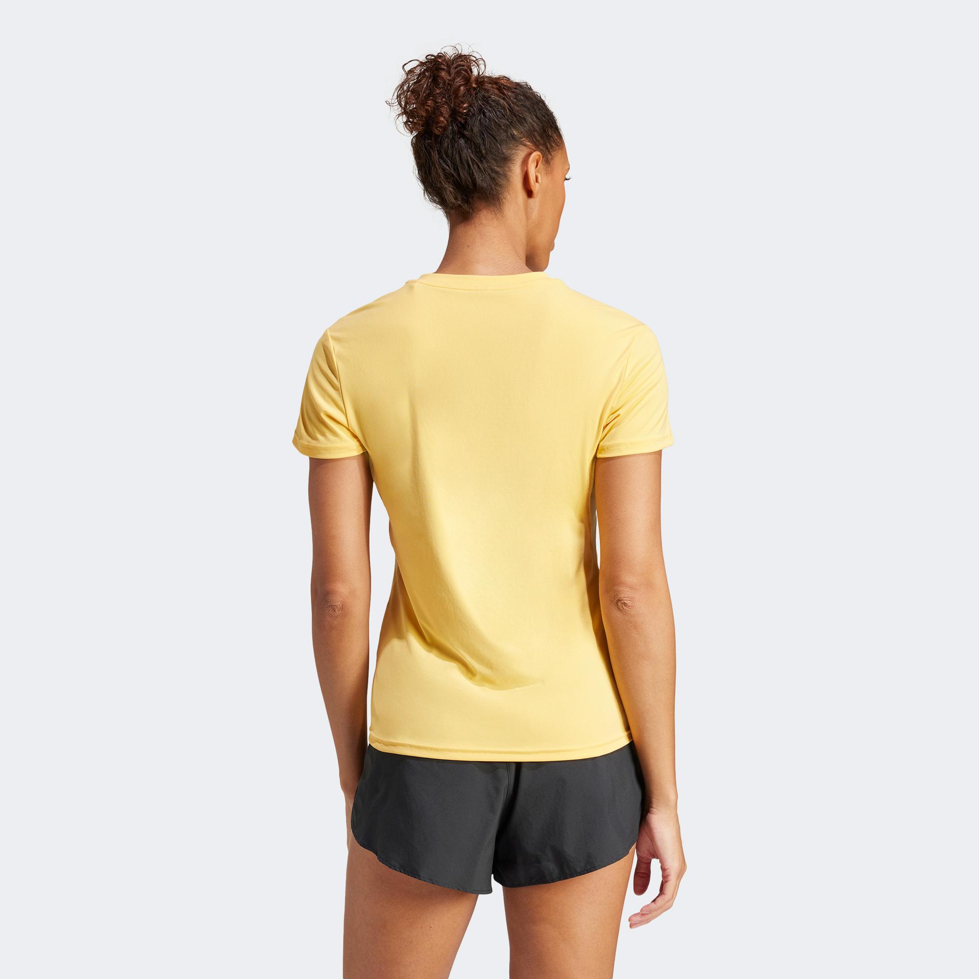 adidas Adizero E Tee Kadın Sarı Günlük T-Shirt