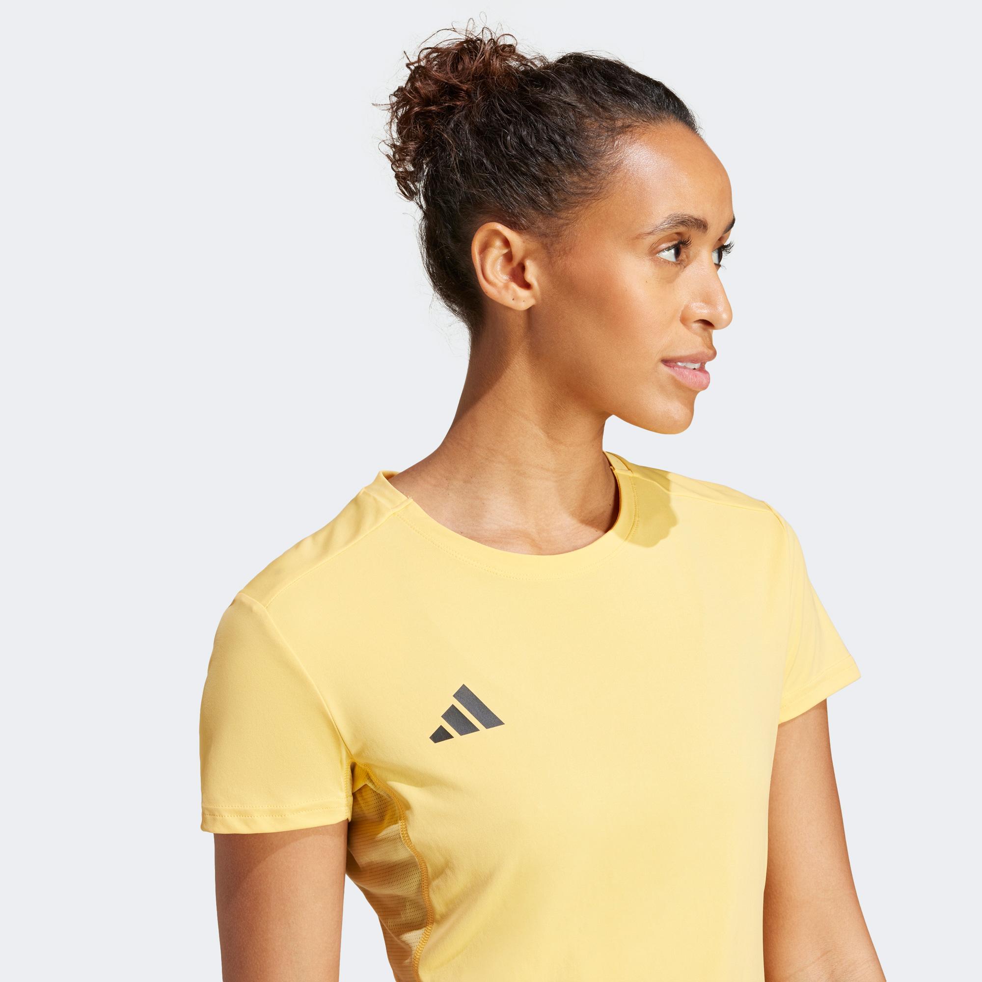 adidas Adizero E Tee Kadın Sarı Günlük T-Shirt