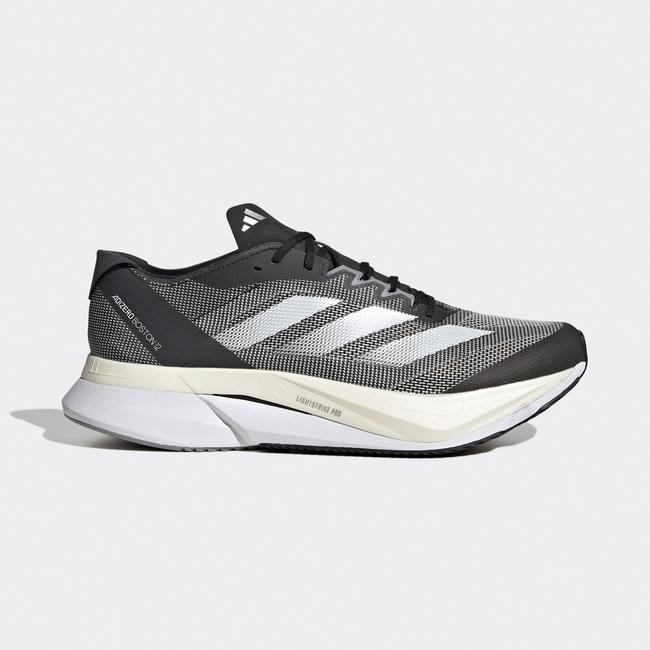  adidas Adizero Boston 12 Erkek Gri Koşu Ayakkabısı