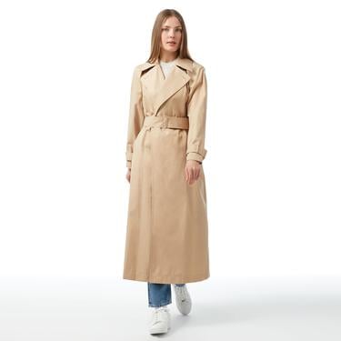 Calvin Klein Cut Out Shoulder Trench Kahverengi Kadın Mont