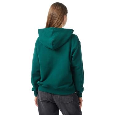  Tommy Hilfiger Reg Monotype Flock Hoodie Kadın Yeşil Sweatshirt