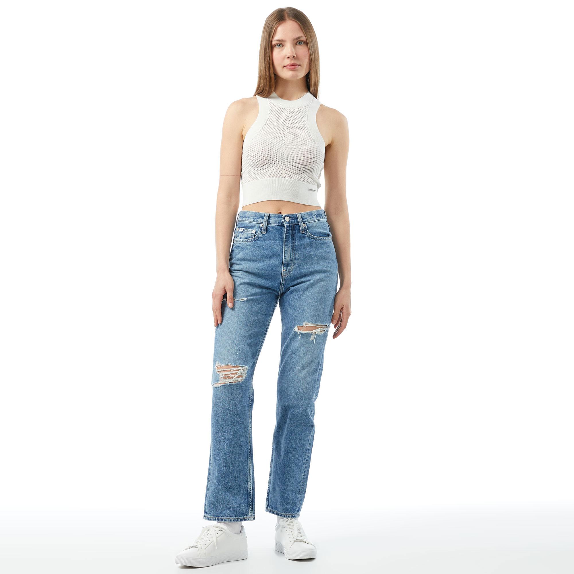 Calvin Klein Jeans Kadın Mavi Jean