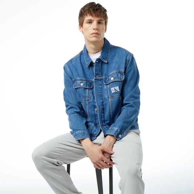  Calvin Klein Jeans Erkek Mavi Ceket