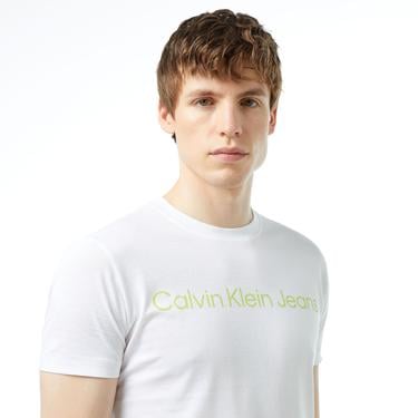  Calvin Klein Jeans Core Essentials Erkek Beyaz T-Shirt