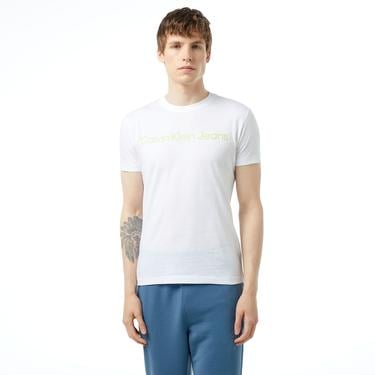  Calvin Klein Jeans Core Essentials Erkek Beyaz T-Shirt