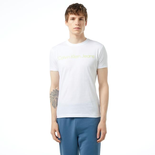  Calvin Klein Jeans Core Essentials Erkek Beyaz T-Shirt