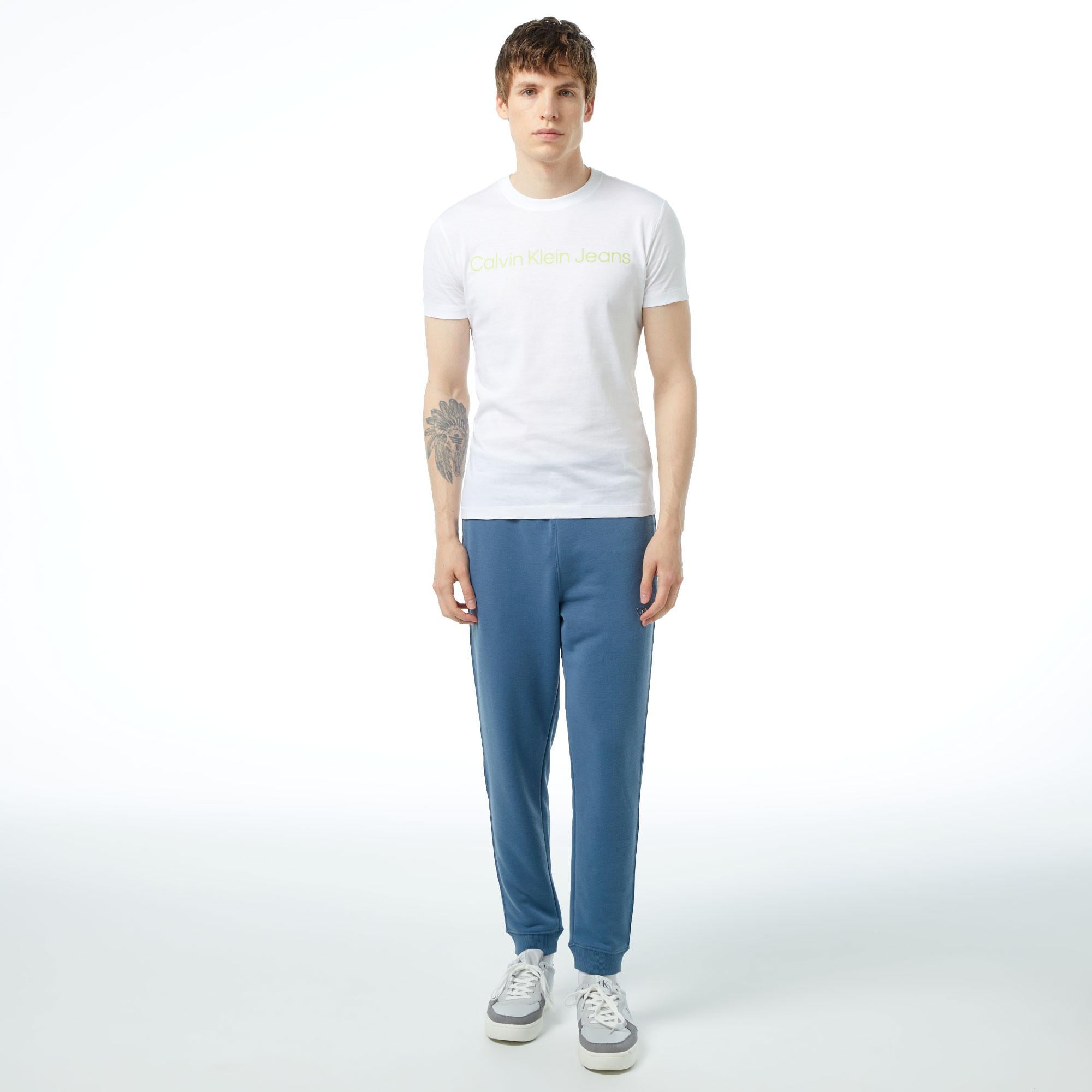 Calvin Klein Jeans Core Essentials Erkek Beyaz T-Shirt