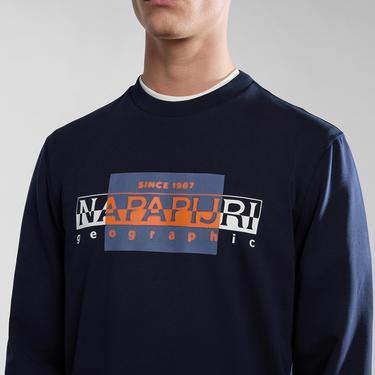  Napapijri B-Smallwood Erkek Mavi Sweatshirt