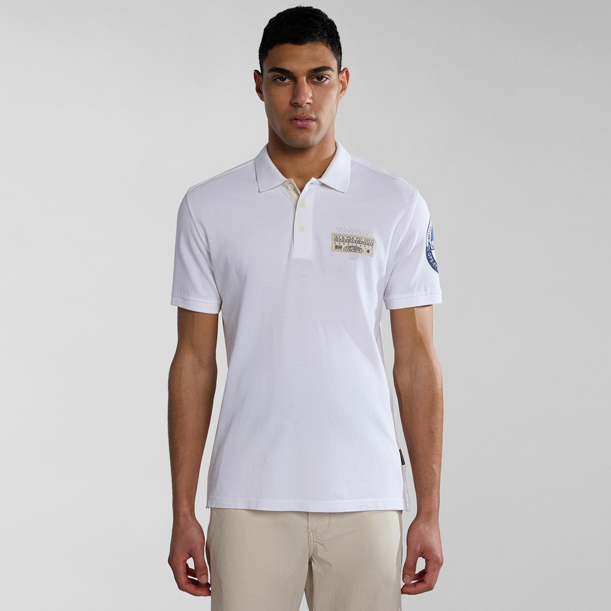 Napapijri E-Amundsen Erkek Beyaz T-Shirt