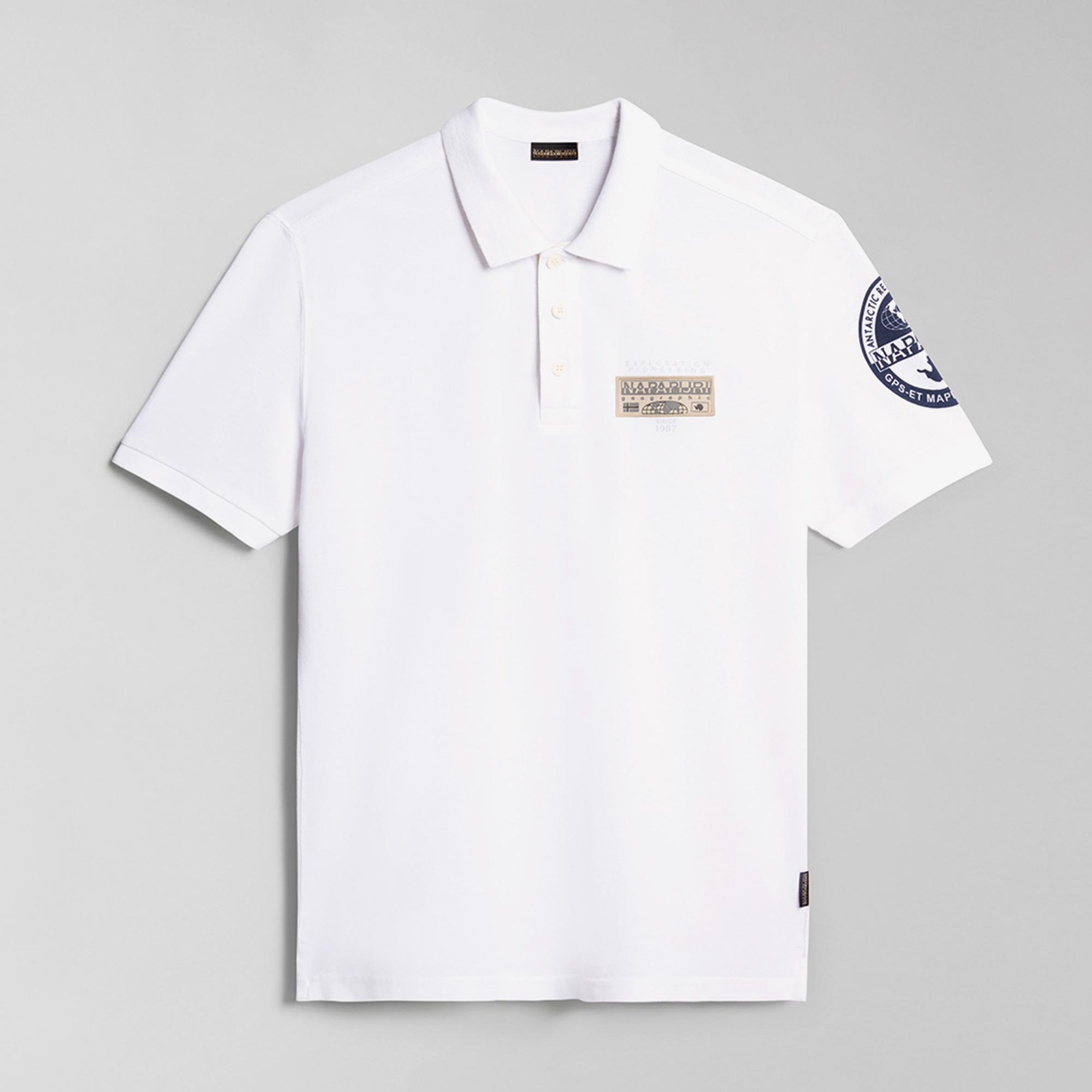 Napapijri E-Amundsen Erkek Beyaz T-Shirt