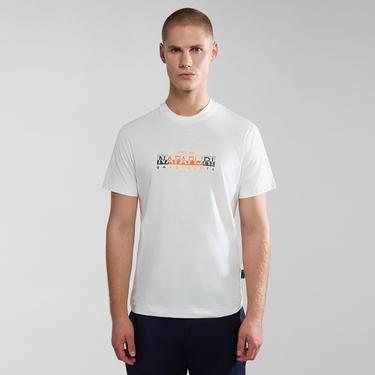  Napapijri S-Smallwood Erkek Beyaz T-Shirt