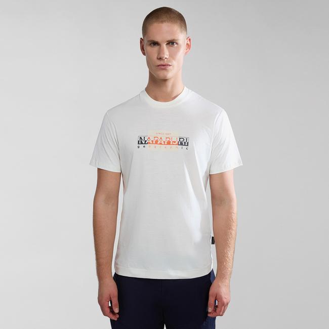  Napapijri S-Smallwood Erkek Beyaz T-Shirt