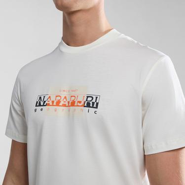  Napapijri S-Smallwood Erkek Beyaz T-Shirt