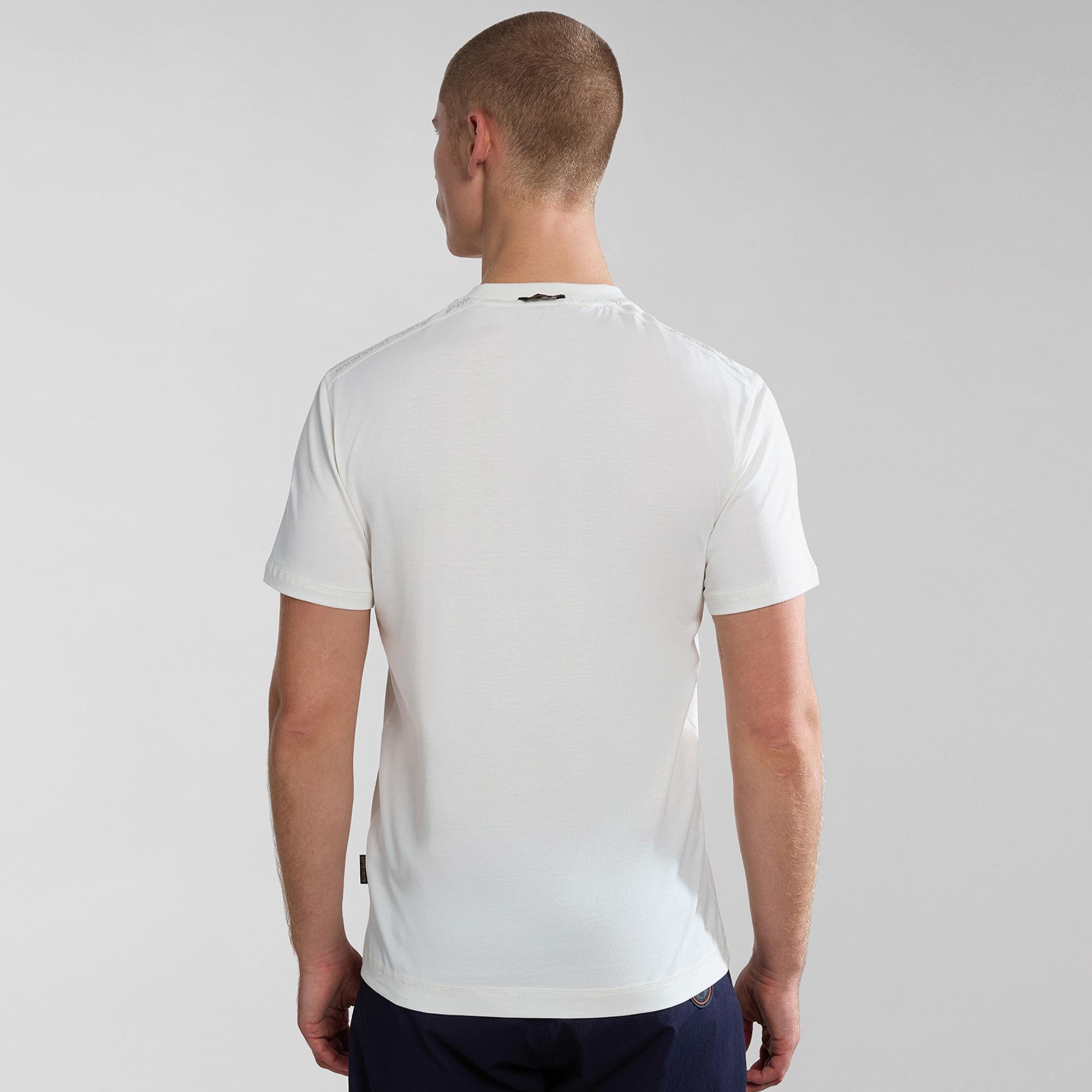 Napapijri S-Smallwood Erkek Beyaz T-Shirt