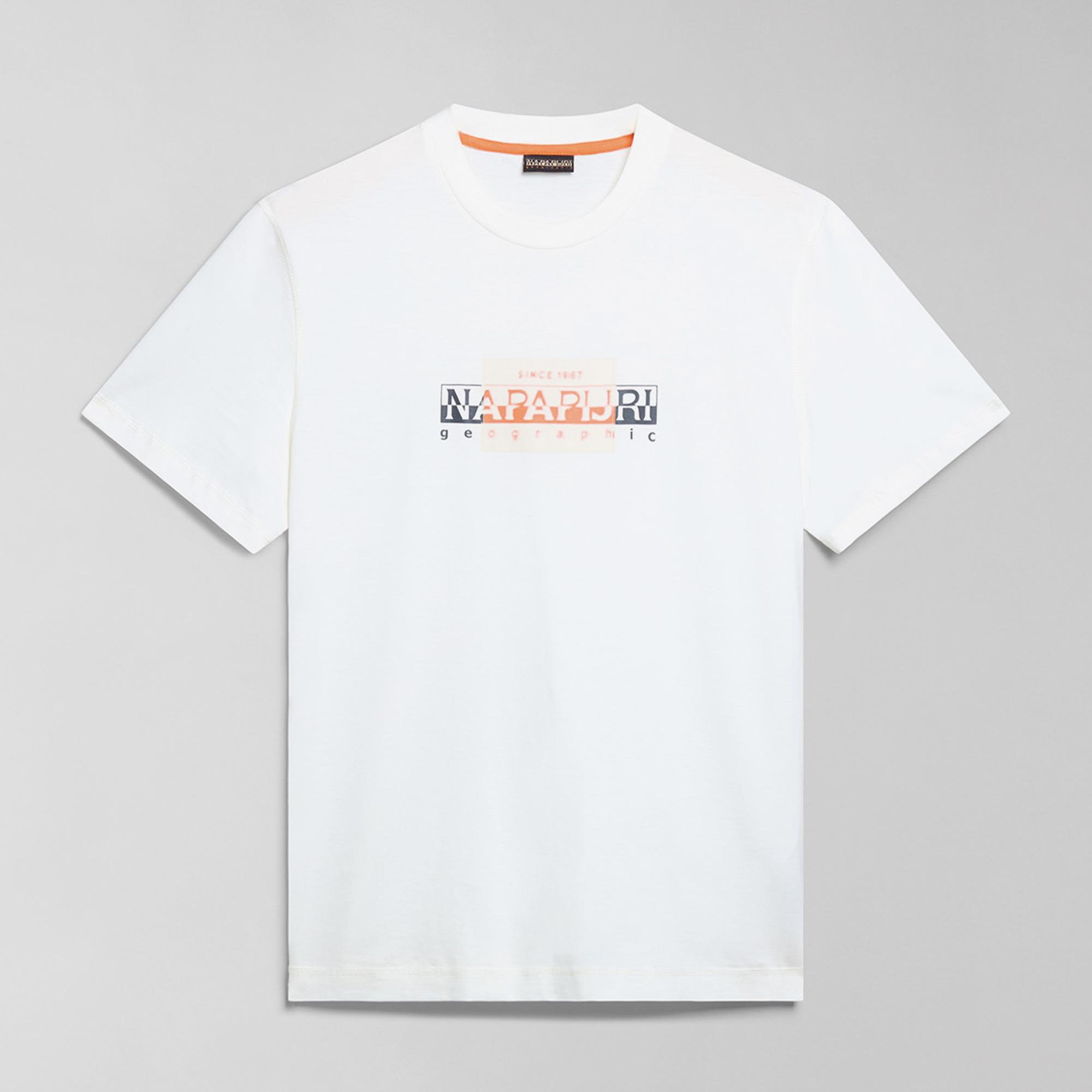 Napapijri S-Smallwood Erkek Beyaz T-Shirt