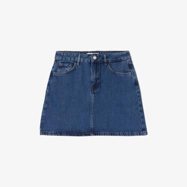  Kadın Denim Mavi Etek