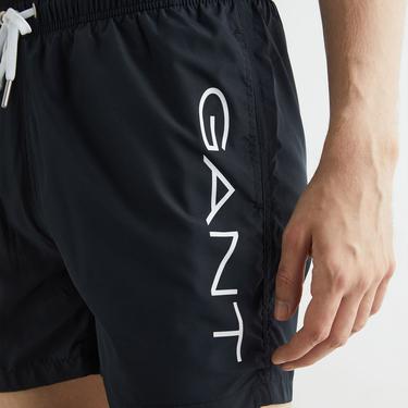  GANT Erkek Siyah Regular Fit Logolu Mayo Şort