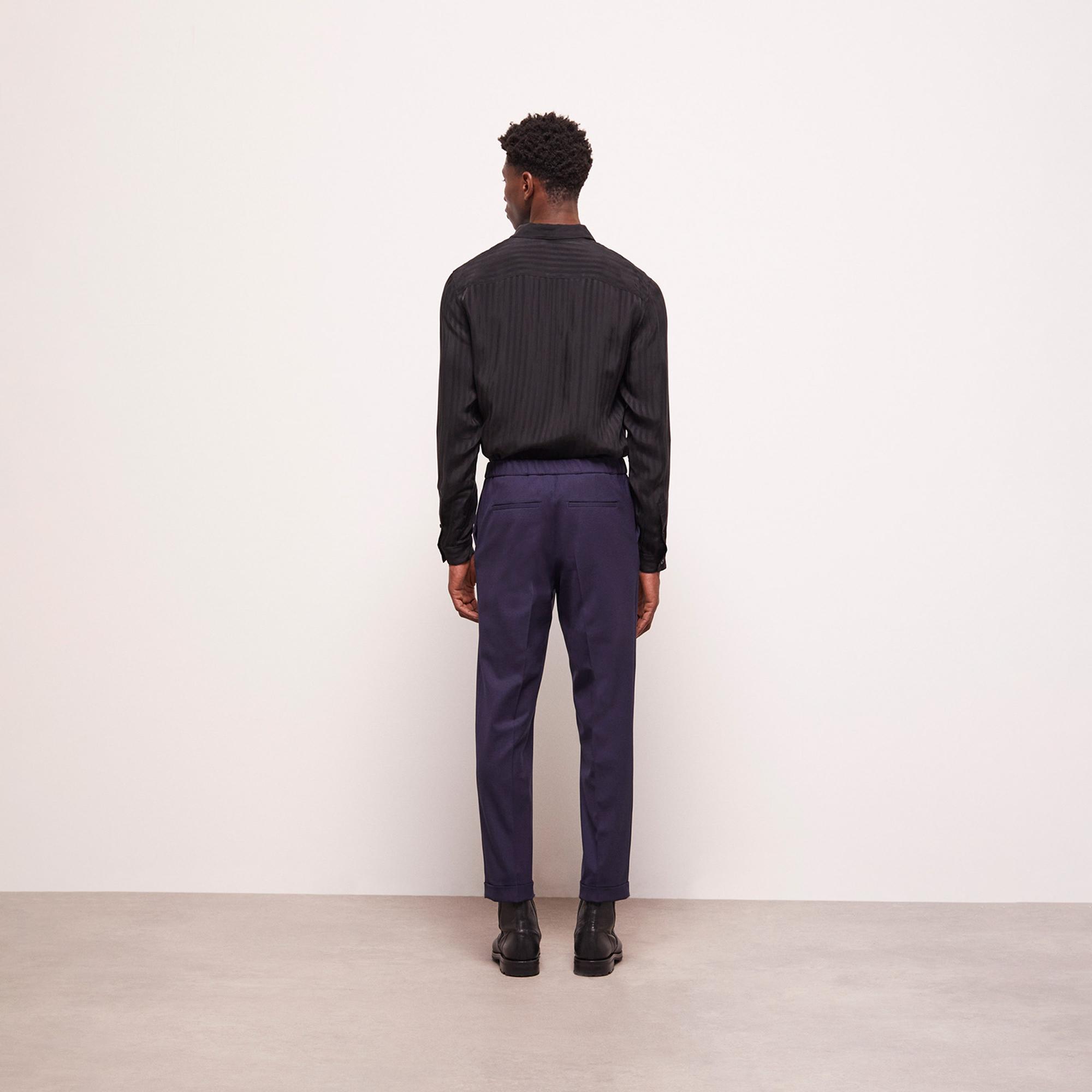 The Kooples Erkek Lacivert Yün Pantolon