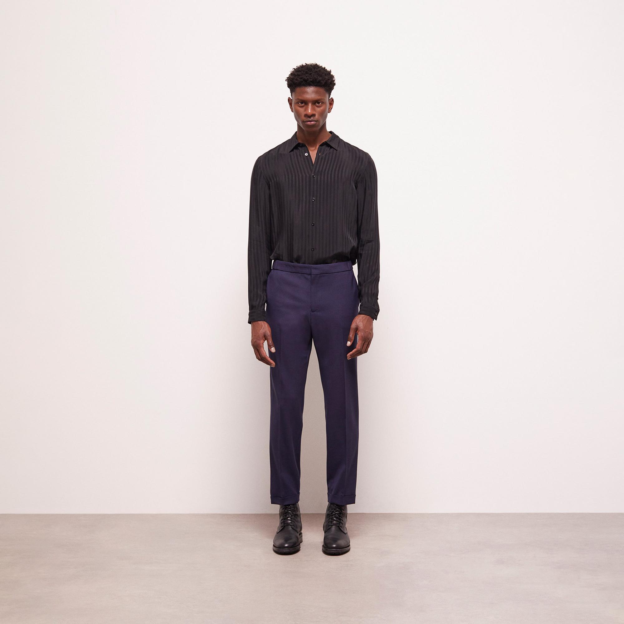 The Kooples Erkek Lacivert Yün Pantolon