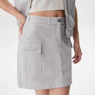 Lacoste House of SuperStep X Lacoste Kadın Gri Etek