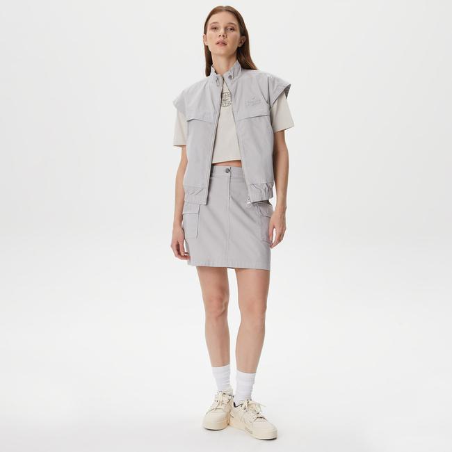 Lacoste House of SuperStep X Lacoste Kadın Gri Etek