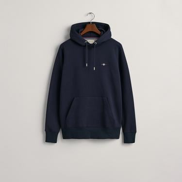 Gant Erkek Lacivert Regular Fit Kapüşonlu Sweatshirt