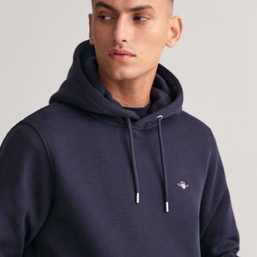 Gant Erkek Lacivert Regular Fit Kapüşonlu Sweatshirt