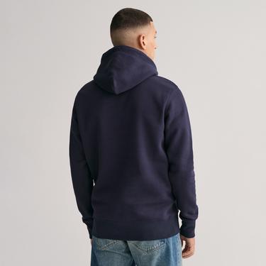  Gant Erkek Lacivert Regular Fit Kapüşonlu Sweatshirt