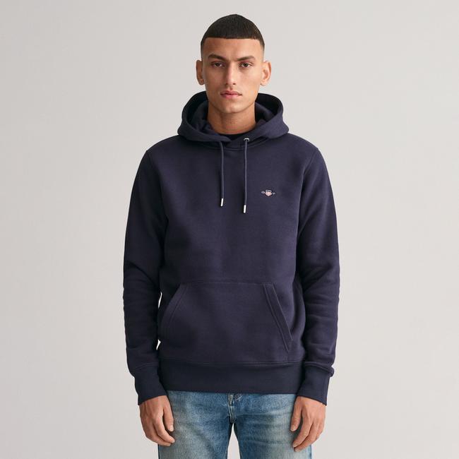  Gant Erkek Lacivert Regular Fit Kapüşonlu Sweatshirt