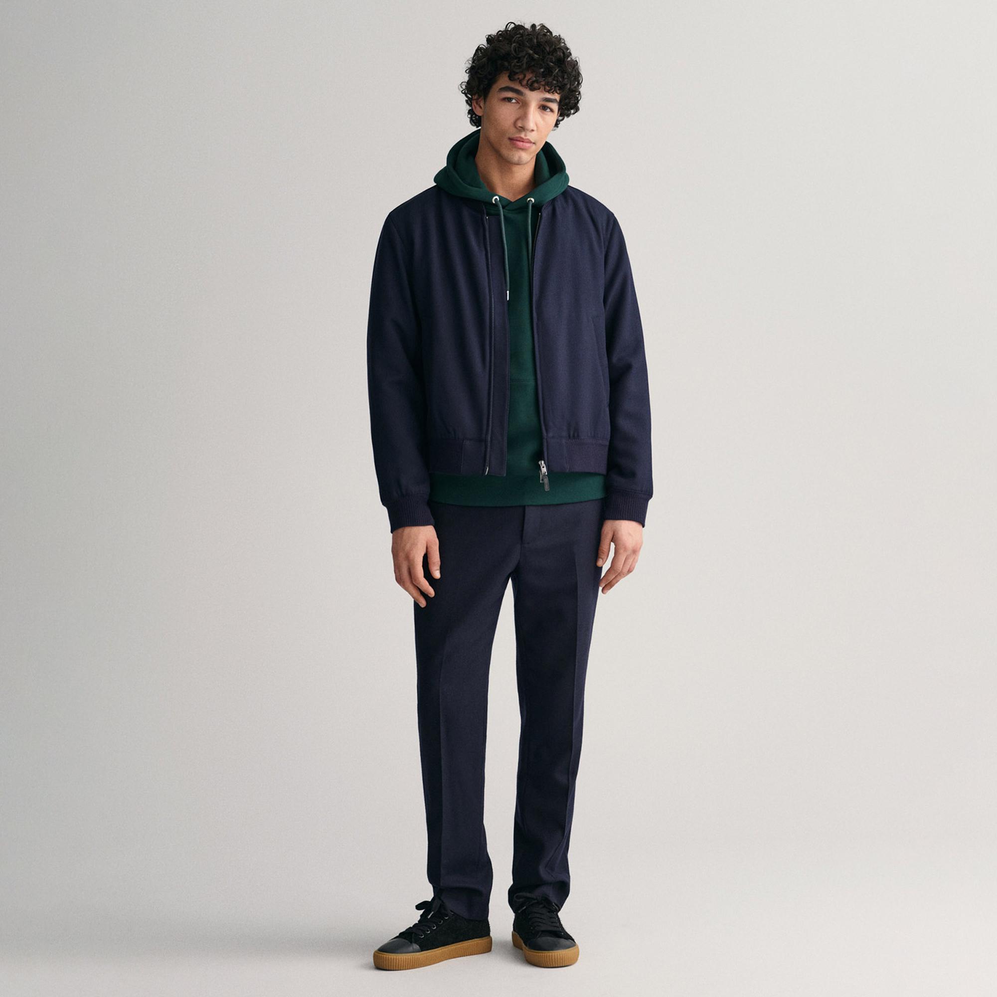 Gant Erkek Yeşil Regular Fit Kapüşonlu Sweatshirt