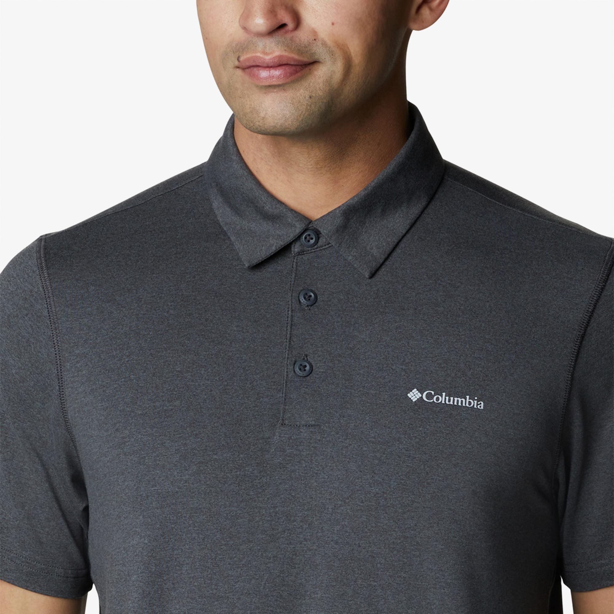 Columbia Tech Trail Polo Erkek Siyah Polo T-Shirt
