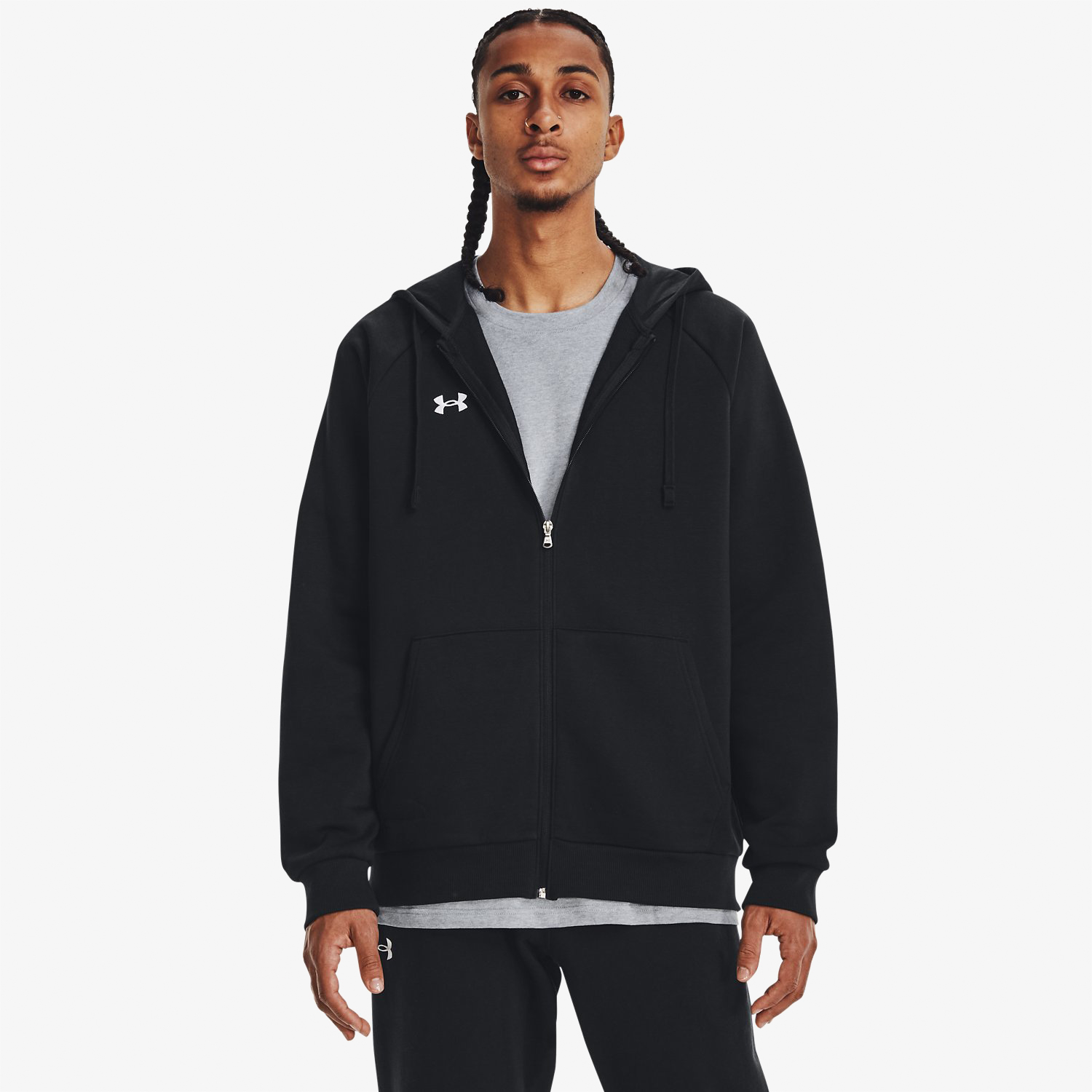  Under Armour Rival Fleece Erkek Siyah Günlük Sweatshirt