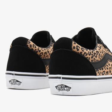  Vans Ward Leopard Kadın Siyah Sneaker
