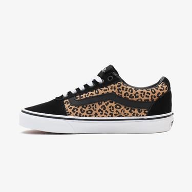  Vans Ward Leopard Kadın Siyah Sneaker