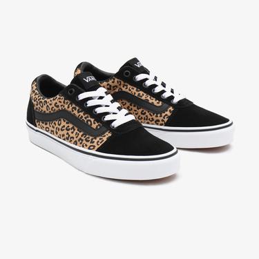  Vans Ward Leopard Kadın Siyah Sneaker