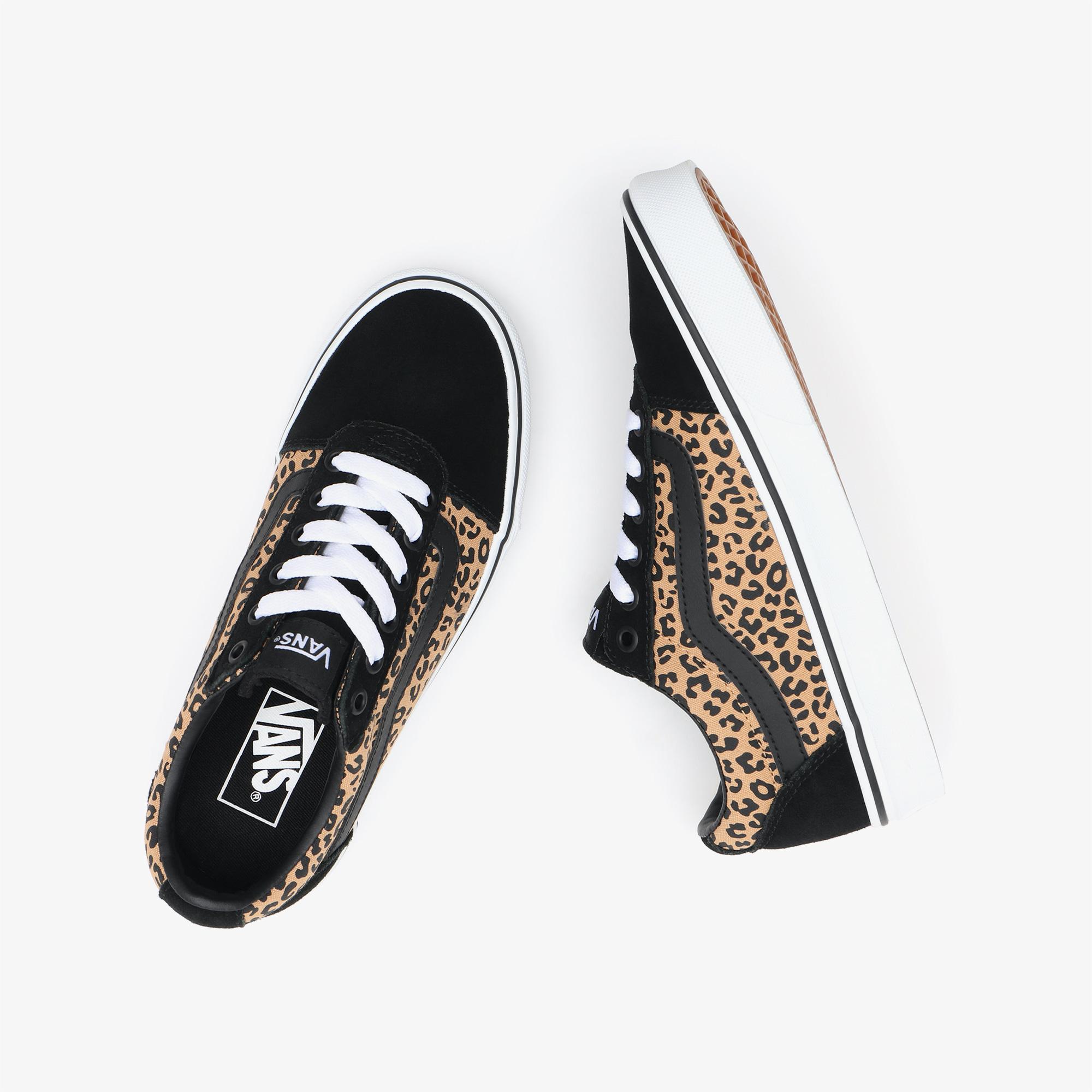 Vans Ward Leopard Kadın Siyah Sneaker