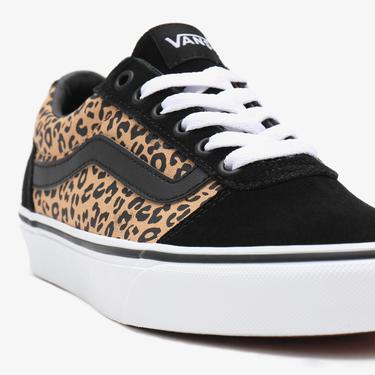  Vans Ward Leopard Kadın Siyah Sneaker